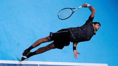 Serbia's Novak Djokovic in action against Germany's Alexander Zverev. Reuters