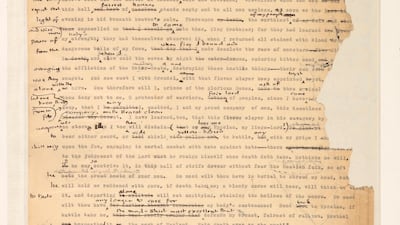 This long alliterative poem written in Old English at the beginning of the 11th century, was a work of huge importance to Tolkien. He started studying Old English in 1913 as an undergraduate at Oxford, and he continued to study, discuss and teach Beowulf for most of his working life, first at Leeds University, and later at Oxford