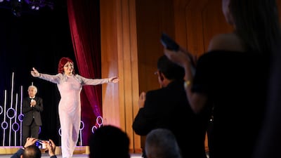 Actress Nabila Ebeid on stage during the opening