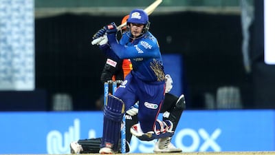 Quinton de Kock top-scored for Mumbai Indians with 40. Sportzpics for IPL