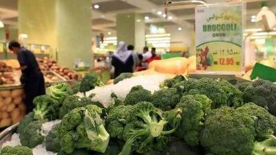 A supermarket sells broccoli from Oman. The World Trade organisation's list of leading food importers says the UAE is "in the red zone because it is very dependent on imports to feed the public".