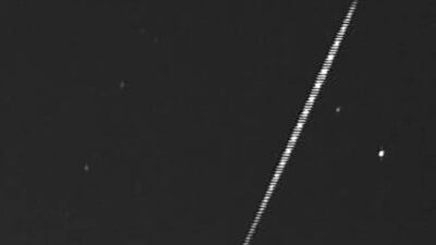 The Tau Herculids meteor shower was spotted over Abu Dhabi on Monday. Photo: @AstronomyCentre / Twitter