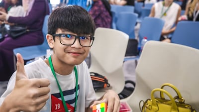 Contestant Armax Zander Guevara Laurel, 13, a pupil at British Modern International School in Qatar