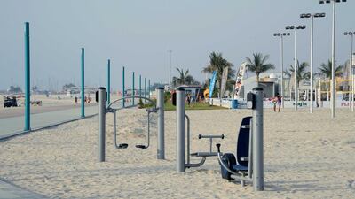 The Roads and Transport Authority (RTA) will fully open the Jumeirah Corniche on Sunday, which will have a five meter-wide walk, a four meter-wide jogging track, retail kiosks and shaded benches overlooking the sea. Photo Courtesy RTA