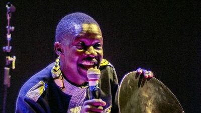 Comedian Victor Mpofu aka Doc Vikela dishes out what he calls ‘doses’ of humour to audiences struggling with economic decline and unemployment. Tinashe Hwindingwi / AFP