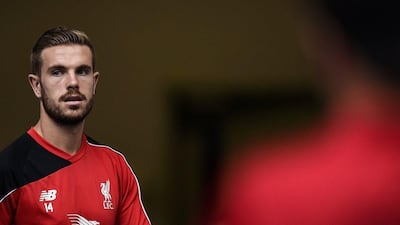 Liverpool's Jordan Henderson shown at a training session on in Kuala Lumpur on Thursday ahead of a Friday tour match against a Malaysia XI. Manan Vatsyayana / AFP / July 23, 2015