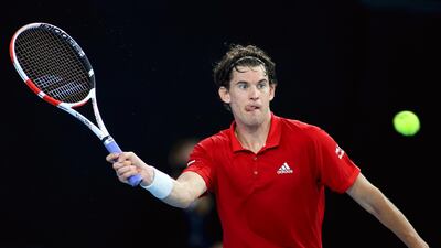 Dominic Thiem has twice played at Mubadala World Tennis Championship, in 2017 and 2018. EPA