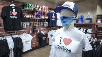 A souvenir shop at Yas Waterworld Abu Dhabi. Victor Besa / The National