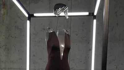 One of the outfits displayed as part of the Force 4 Fashion initiative. Jocelyn Noveck / AP Photo