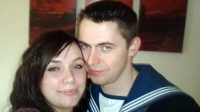 Handout picture of Timmy MacColl, seen here with his wife Rachael.