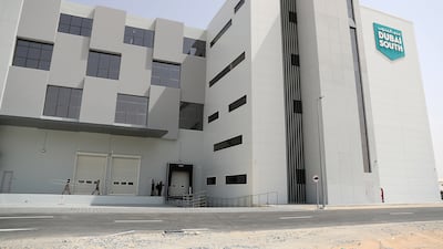 An outside view of the Suppliers Complex at Mohammed bin Rashid Aerospace Hub in Dubai. Pawan Singh / The National