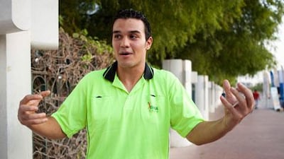 One helper who has been inspirational is an Egyptian student, Ahmed Tarek Selim, 20, who lost 65 kilos himself in 11 months. Razan Alzayani / The National