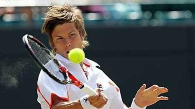 Hungary's Marton Fucsovics beat Benjamin Mitchell of Australia in the boys' singles final at Wimbledon yesterday.