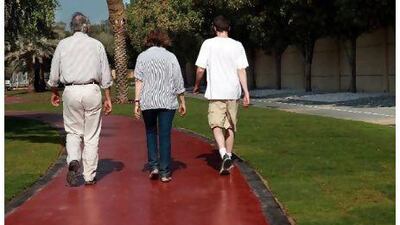 The jogging track on Al Khaleej Al Arabi Street is designed to withstand the high heat and humidity of Abu Dhabi.