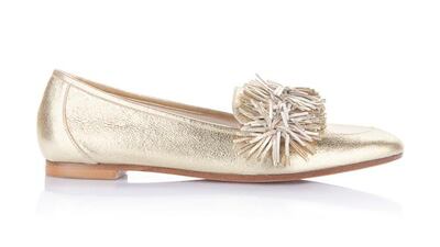 Fringed flats by Aquazzura. Courtesy Harvey Nichols