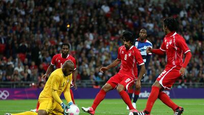 Ali Khaseif of UAE makes a save. Getty Images