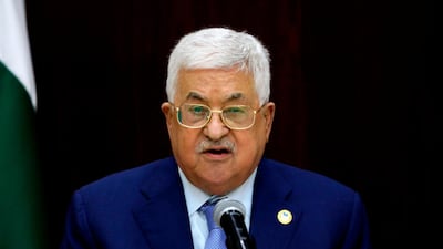 Palestinian president Mahmoud Abbas chairs a meeting of the central committee of the Fatah movement in the West Bank city of Ramallah on October 1, 2019. AFP