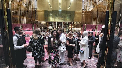 The The pre-show party at the boutique