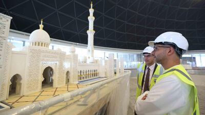 The model was unveiled at Legoland Dubai on Tuesday in the presence of Yousif Al Obaidli, the director general of the real mosque, ahead of the Eid holidays. Courtesy Dubai Parks and Resorts