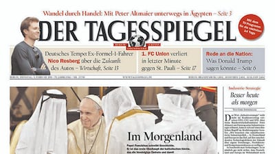 Der Tagesspiegel front page