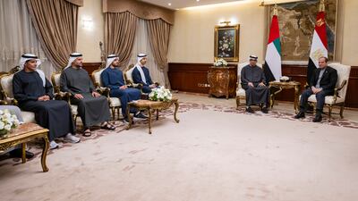 Talks between Sheikh Mohamed and Mr El Sisi dwelt on strengthening economic and development sectors in both countries to meet the aspirations of people.