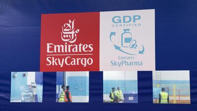 Traditionally, pharma cargo has been a fraction of the total cargo volume for Emirates. In the financial year ending March, it carried 11,000 tonnes of pharma cargo out of 2.5 million tonnes. Reem Mohammed / The National