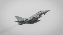 A British Royal Air Force Eurofighter Typhoon jet bound for Qatar. PA