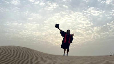Kianah Murao, an 18-year-old Japanese Canadian pupil at Gems Dubai American Academy, said she was excited to celebrate her graduation. Courtesy Kianah Murao