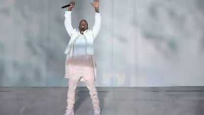 Kanye West performed at the du Arena on Yas Island on Thursday night. Delores Johnson / The National