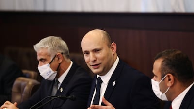 Israeli Prime Minister Naftali Bennett said it was necessary to keep pressure on Iran. EPA