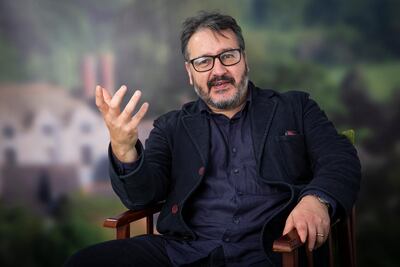 Hay Festival director Peter Lawrence speaking at the event this year.