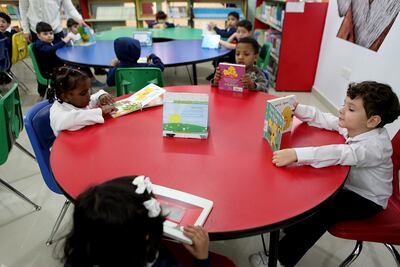The Reading for Pleasure initiative aims to ignite a passion for reading in children. Fatima Al Marzooqi / The National