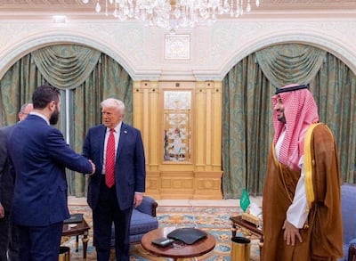 Washington is lifting sanctions on Syria after the move was announced by US President Donald Trump on a Gulf tour this month during which he briefly met Mr Al Shara. Reuters