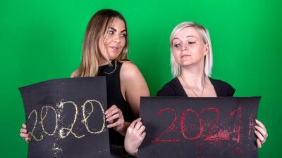 Sophie Prideaux, left, says the decade has begun while Katy Gillett is not so sure. Victor Besa / The National