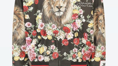 To honour the'We Are Best" Foundation, the name is written on the right hand sleeve cuff. By Dolce & Gabbana and DJ Khaled. Courtesy Dolce & Gabbana