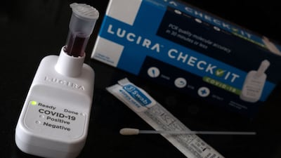 A Lucira home testing kit. Lucira Health grew rapidly as the Covid-19 pandemic spread around the world. AFP