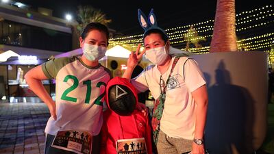 'Squid Game' costumes proved to be popular at Halloween Run