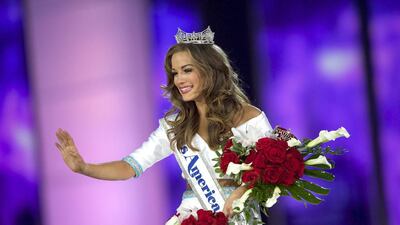 Miss Georgia Betty Cantrell reacts. Reuters