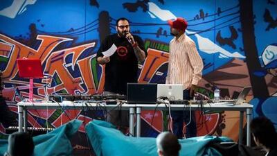 Dany Neville and Rony Jackson, aka Rone Jaxx, discuss the future of hip-hop at a series of workshops for aspiring performers.