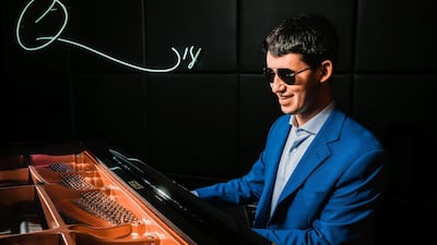 Justin Kauflin had a three-month residency at Quincy Jones’s Dubai bar in 2017. Courtesy Q’s Bar and Lounge