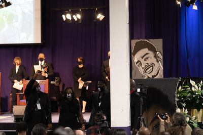 The April 22 funeral of Daunte Wright, a black man fatally shot by a police officer during a traffic stop, just outside Minneapolis, Minnesota, in the US. Willy Lowry/The National
