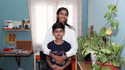 Radha Hari with brother Hari.