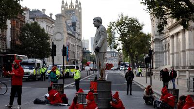 Police officers stand guard. AFP