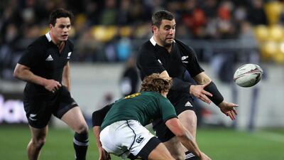 Corey Flynn, right, who just signed with a French club, could fill the void at hooker for the All Blacks. Phil Walter / Getty Images
