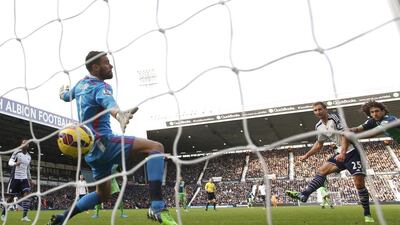 Newcastle United's Fabricio Coloccini scores from a header in his side's win over West Brom on Sunday in the Premier League. Darren Staples / Reuters
