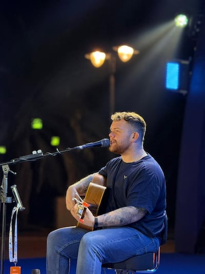 Dubai-based singer and guitarist Joe Girvin was performing at an outdoor venue when the UAE intercepted drones and missiles. Photo: Joe Girvin