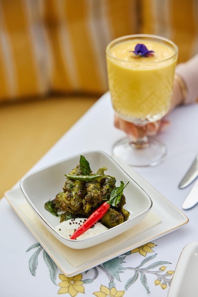 Michelin-starred Jamavar's pared-back Golden Hour menu includes small eats such as jackfruit bhel and chicken 65. Photo: Jamavar