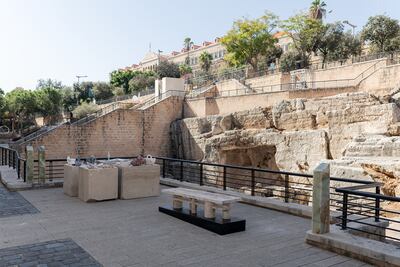 Installations from local artists inspired by the Roman baths are being displayed alongside the structures. Photo: We Design Beirut