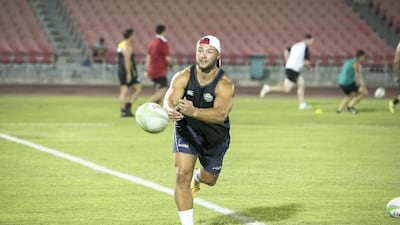 Josh Ives, rugby development of the Dubai Sports City Eagles, during training at Dubai Sports City. Antonie Robertson / The National