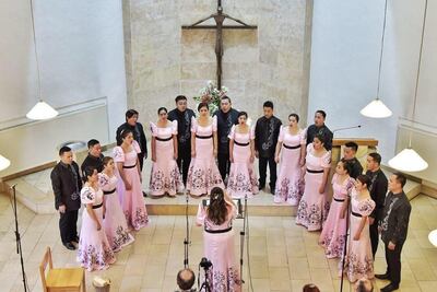 The Christian Voices Chorale perform at St Mary's Church before social distancing measures were enforced in the UAE. Courtesy: The Christian Voices Chorale
